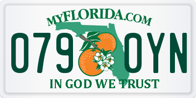 FL license plate 0790YN