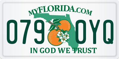 FL license plate 0790YQ