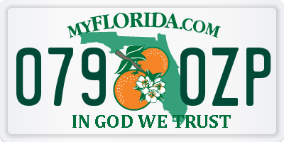 FL license plate 0790ZP