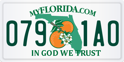 FL license plate 0791AO