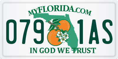 FL license plate 0791AS