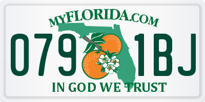 FL license plate 0791BJ