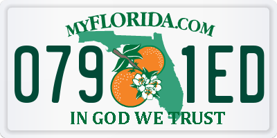 FL license plate 0791ED