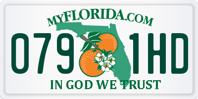 FL license plate 0791HD