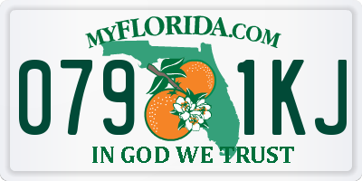 FL license plate 0791KJ