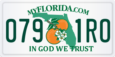 FL license plate 0791RO