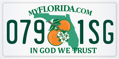 FL license plate 0791SG