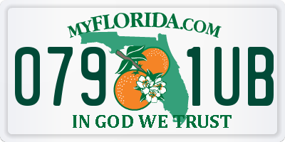 FL license plate 0791UB
