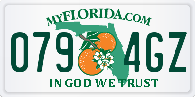 FL license plate 0794GZ