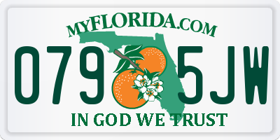 FL license plate 0795JW