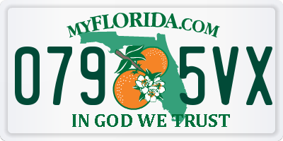 FL license plate 0795VX