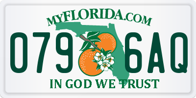 FL license plate 0796AQ