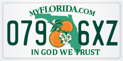 FL license plate 0796XZ