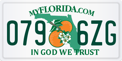 FL license plate 0796ZG