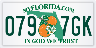 FL license plate 0797GK