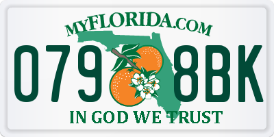 FL license plate 0798BK