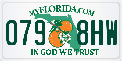 FL license plate 0798HW