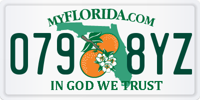FL license plate 0798YZ