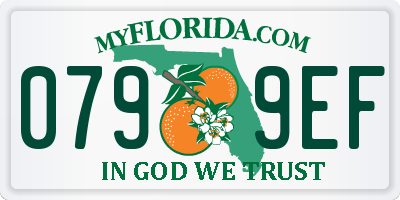 FL license plate 0799EF