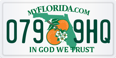 FL license plate 0799HQ