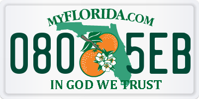 FL license plate 0805EB