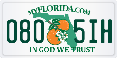 FL license plate 0805IH