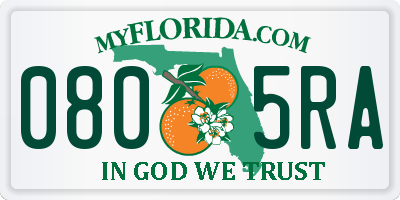 FL license plate 0805RA
