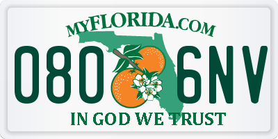 FL license plate 0806NV