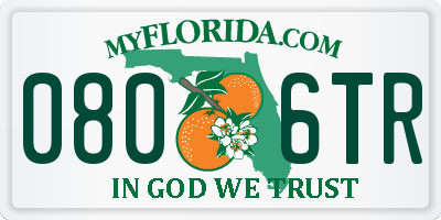 FL license plate 0806TR