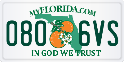 FL license plate 0806VS