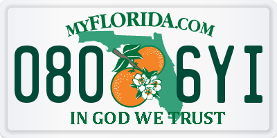 FL license plate 0806YI