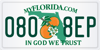 FL license plate 0808EP