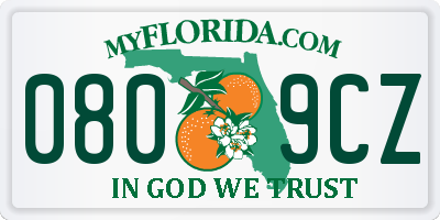 FL license plate 0809CZ