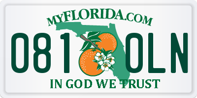 FL license plate 0810LN