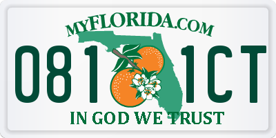 FL license plate 0811CT