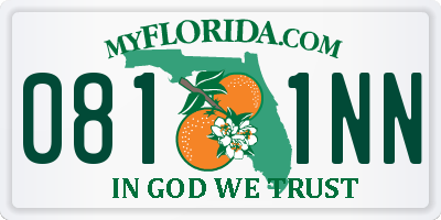 FL license plate 0811NN