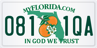 FL license plate 0811QA
