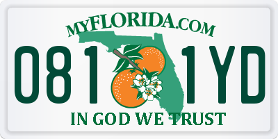 FL license plate 0811YD