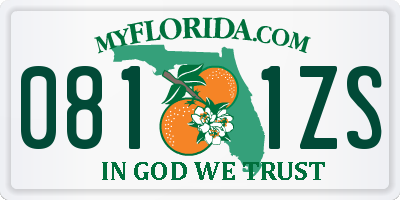 FL license plate 0811ZS