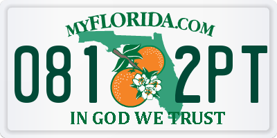 FL license plate 0812PT