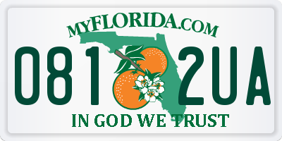 FL license plate 0812UA