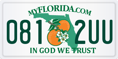 FL license plate 0812UU