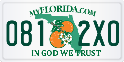 FL license plate 0812XO