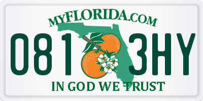 FL license plate 0813HY
