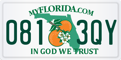 FL license plate 0813QY