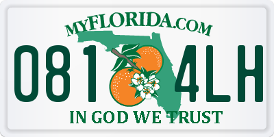 FL license plate 0814LH