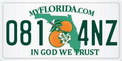 FL license plate 0814NZ