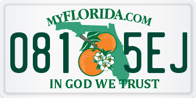 FL license plate 0815EJ