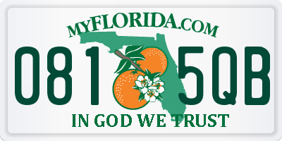 FL license plate 0815QB