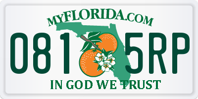FL license plate 0815RP
